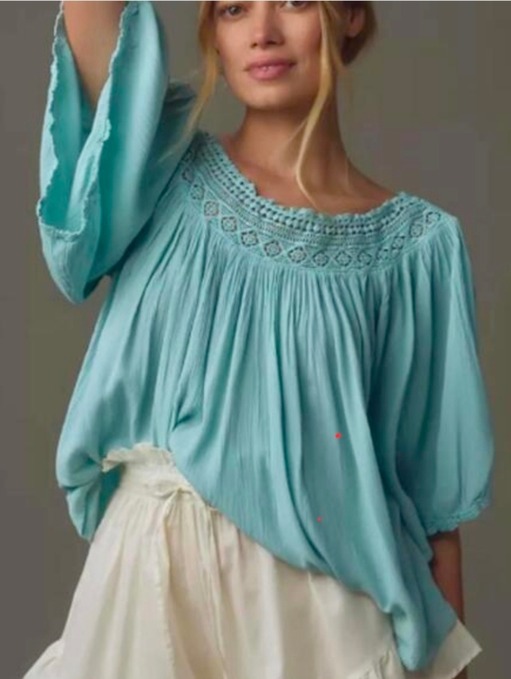 Anthropologie Gauzy Swing Top